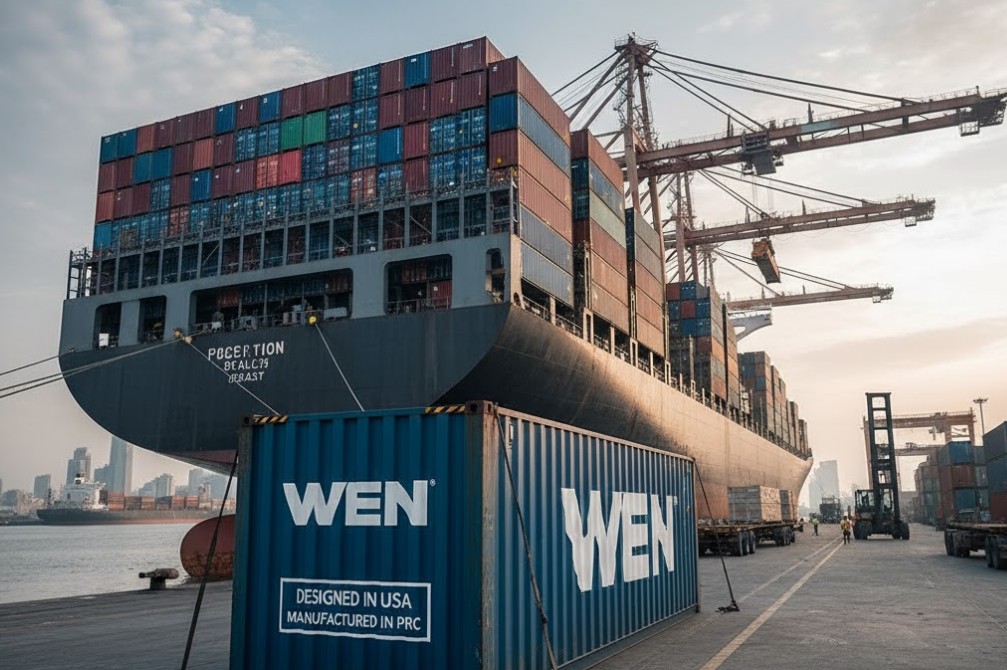 The Global Footprint: Where Are WEN Generators Made? 2 a cargo ship at an international port, loaded with containers